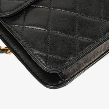 Chanel Classic Single Flap Bag aus gestepptem Lammleder mit 24K vergoldeter Hardware