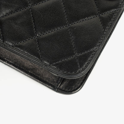 Chanel Classic Single Flap Bag aus gestepptem Lammleder mit 24K vergoldeter Hardware