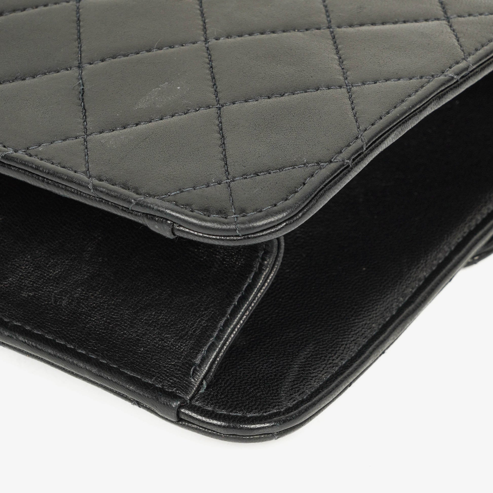Chanel Classic Single Flap Bag aus gestepptem Lammleder mit 24K vergoldeter Hardware