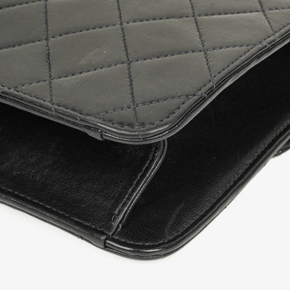 Chanel Classic Single Flap Bag aus gestepptem Lammleder mit 24K vergoldeter Hardware