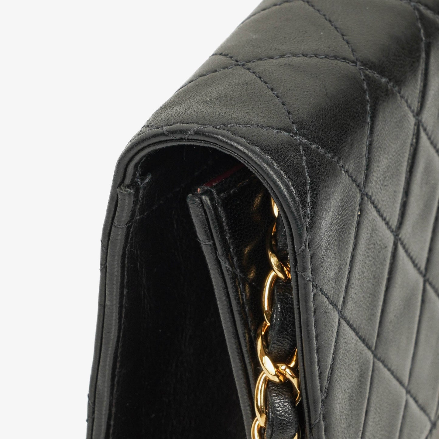 Chanel Classic Single Flap Bag aus gestepptem Lammleder mit 24K vergoldeter Hardware