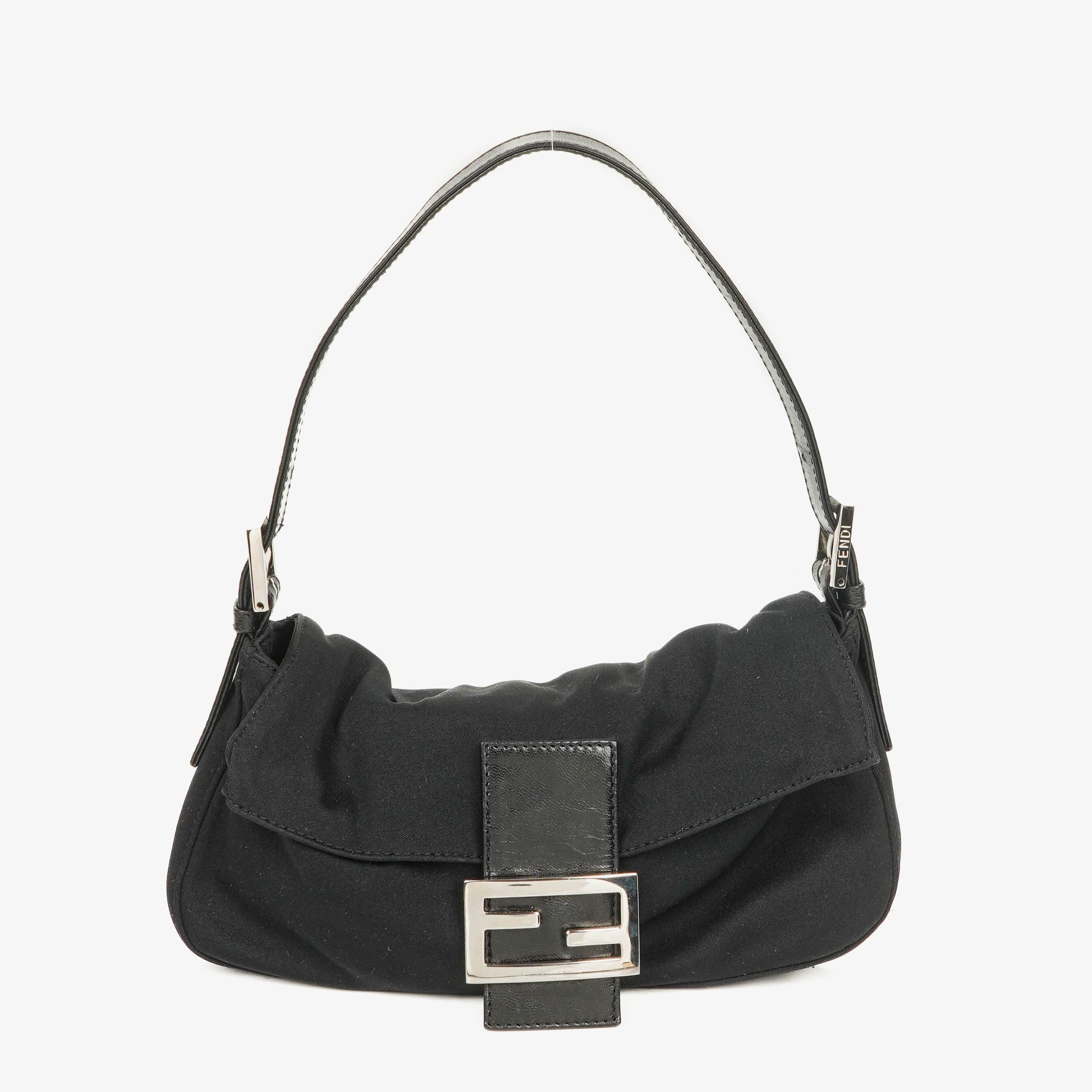 Fendi Baguette Bag aus schwarzem Stoff