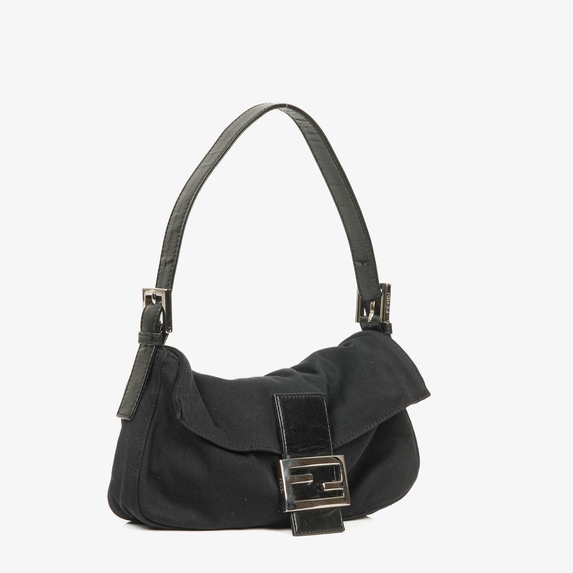 Fendi Baguette Bag aus schwarzem Stoff
