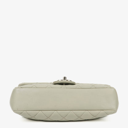 Chanel East West Quilted Leather Flap Bag With Silver-Tone Hardware