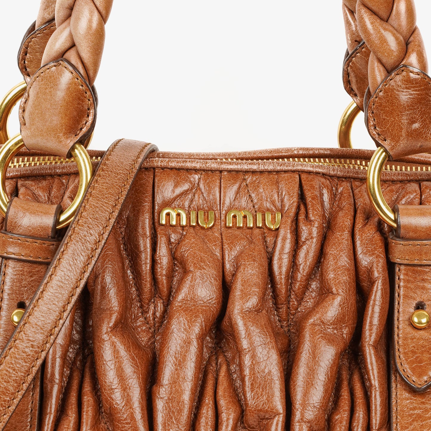 Miu Miu Matelasse Leather Tote Bag