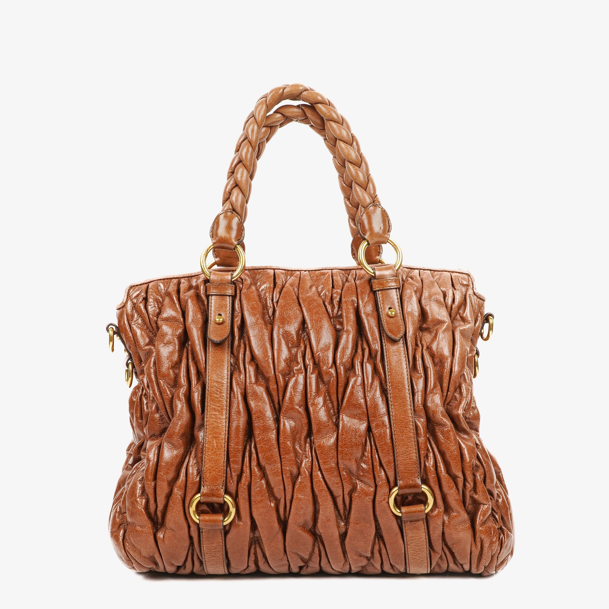 Miu Miu Matelasse Leather Tote Bag