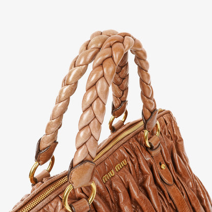 Miu Miu Matelasse Leather Tote Bag