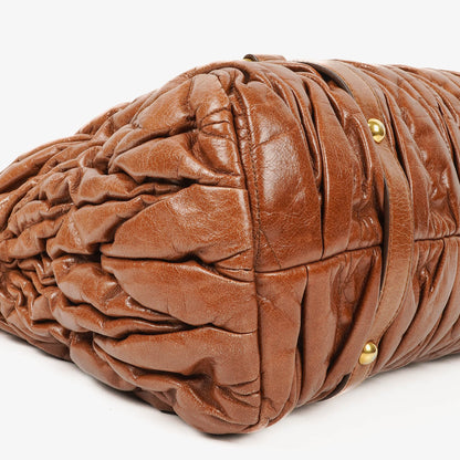 Miu Miu Matelasse Leather Tote Bag