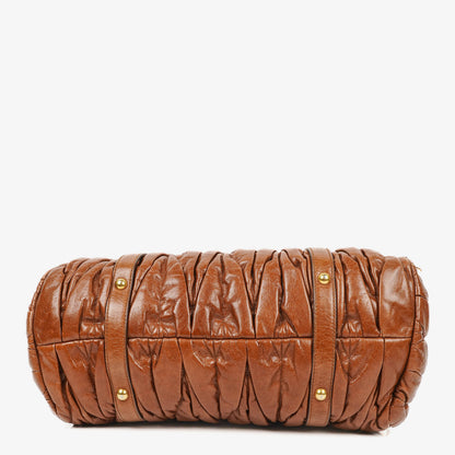 Miu Miu Matelasse Leather Tote Bag