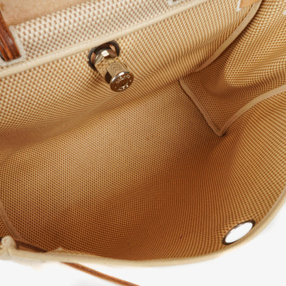 Hermes Herbag MM Vache Hunter Criss Viking Ecru Beige Naturel 2 Way Shoulder Bag