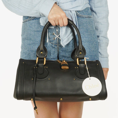 Chloe Paddington Satchel Bag in Schwarz