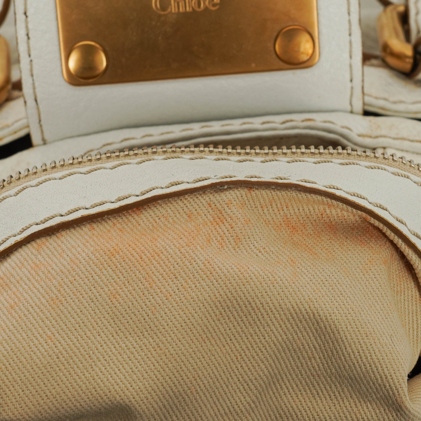 Chloe Paddington weiße Satchel-Tasche
