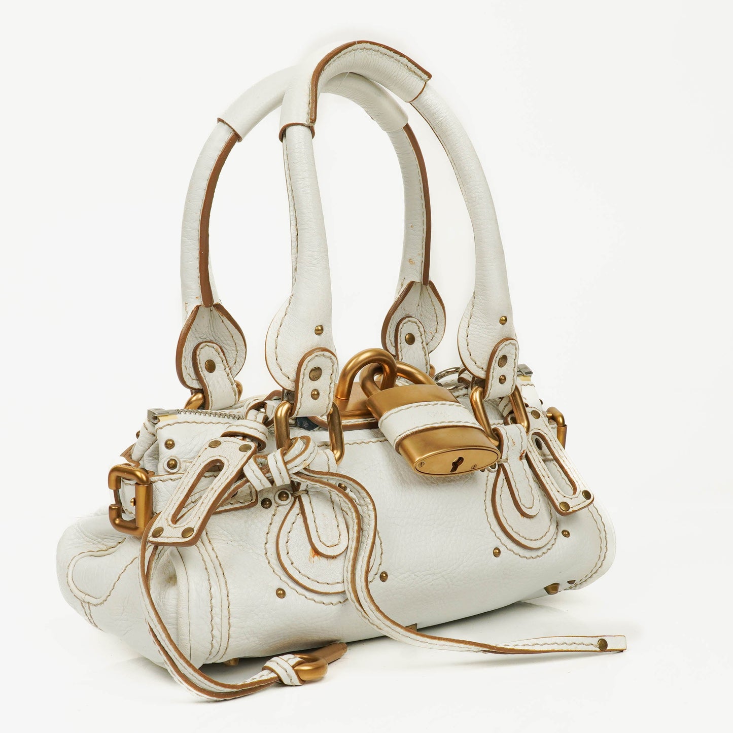 Chloe Paddington weiße Satchel-Tasche