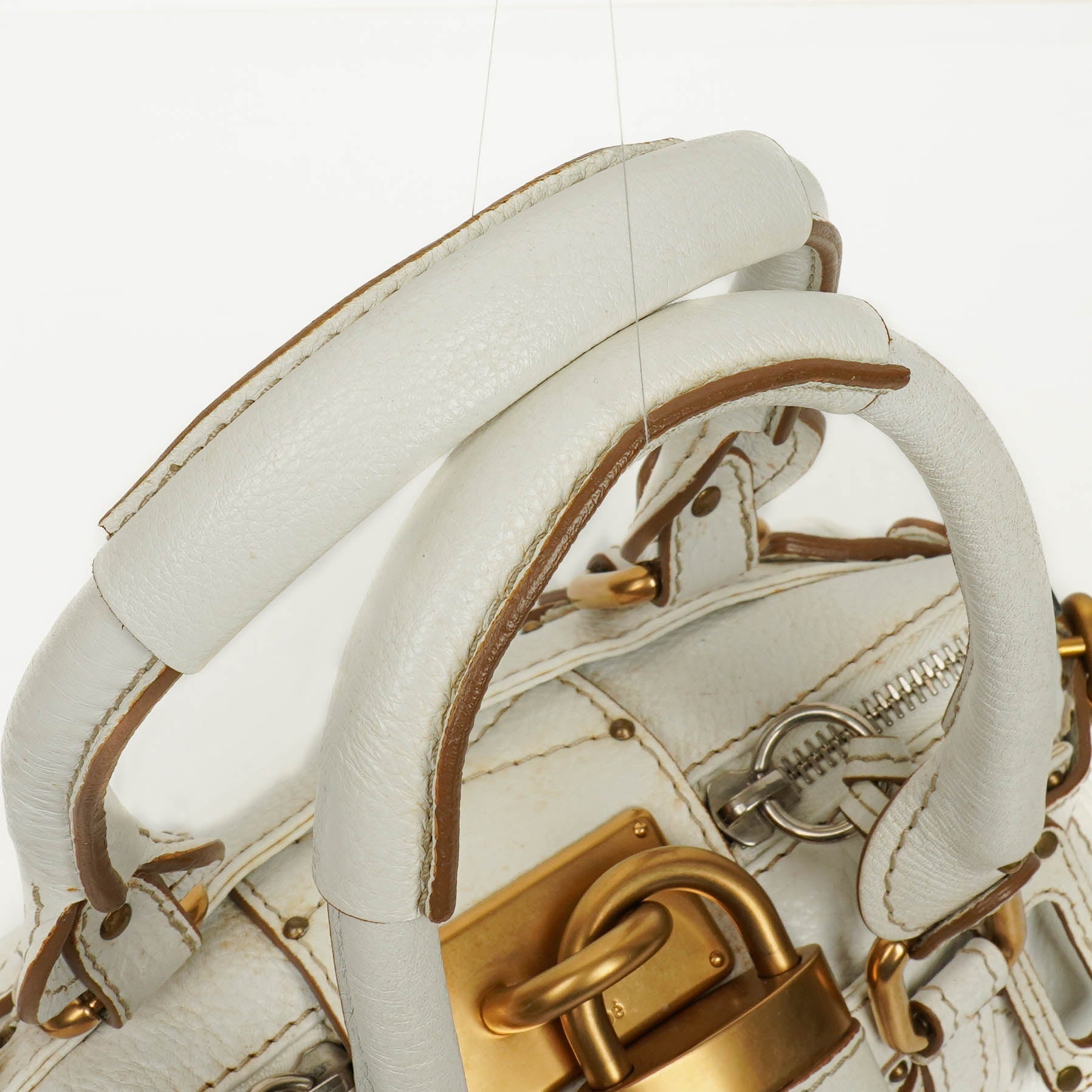 Chloe Paddington weiße Satchel-Tasche