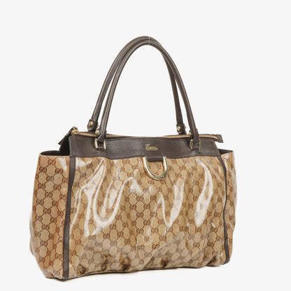Gucci GG Crystal Coated Canvas D Ring Tote Bag