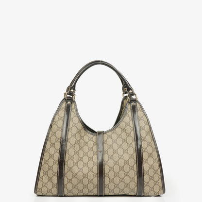 Gucci Bardot Joy Schultertasche aus Supreme GG Canvas