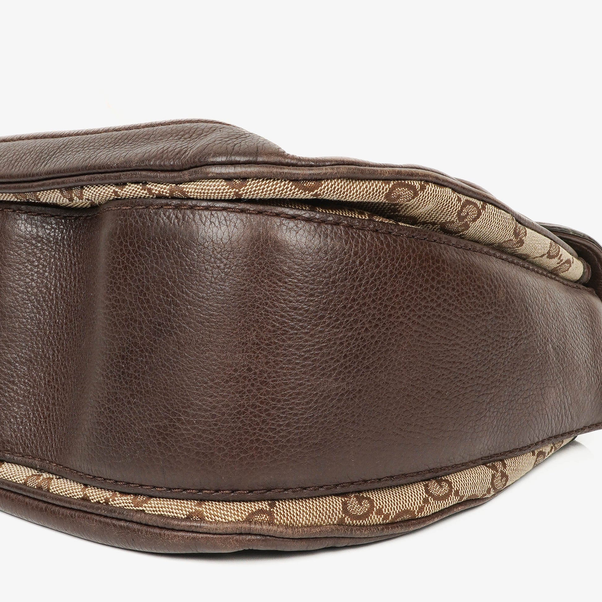 Gucci New Bamboo Top Handle Beige/Ebony GG Canvas und Leder Tasche