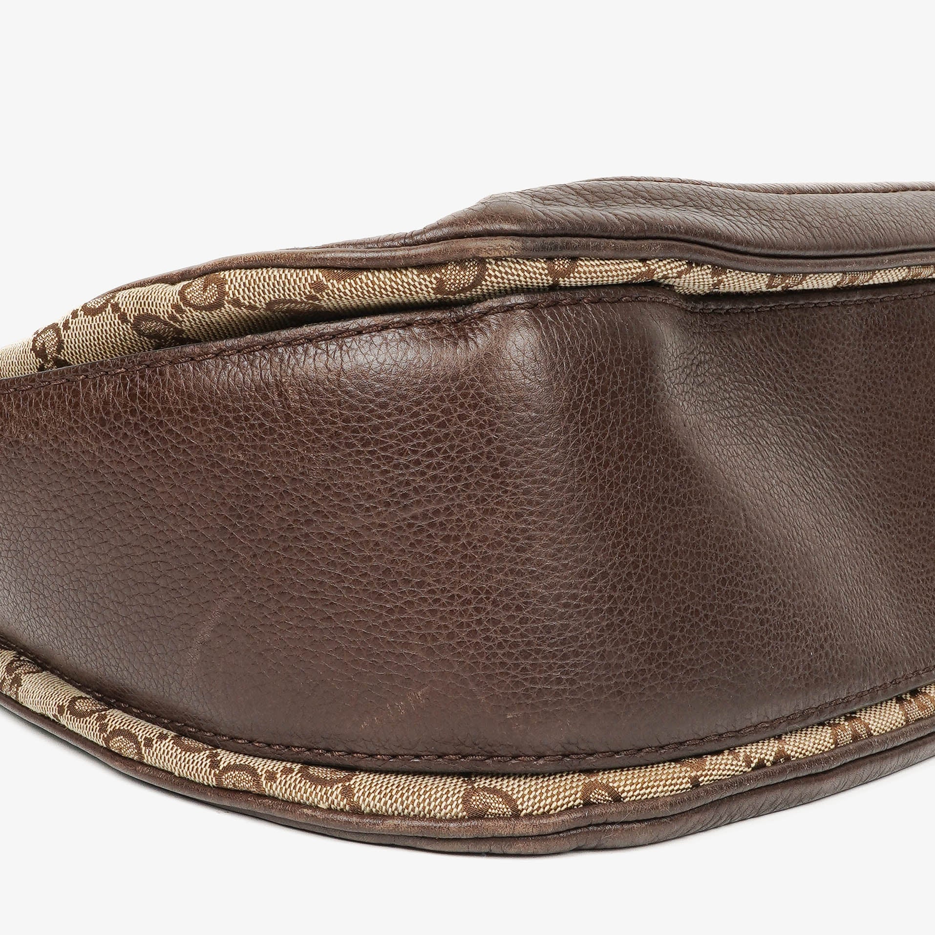 Gucci New Bamboo Top Handle Beige/Ebony GG Canvas und Leder Tasche