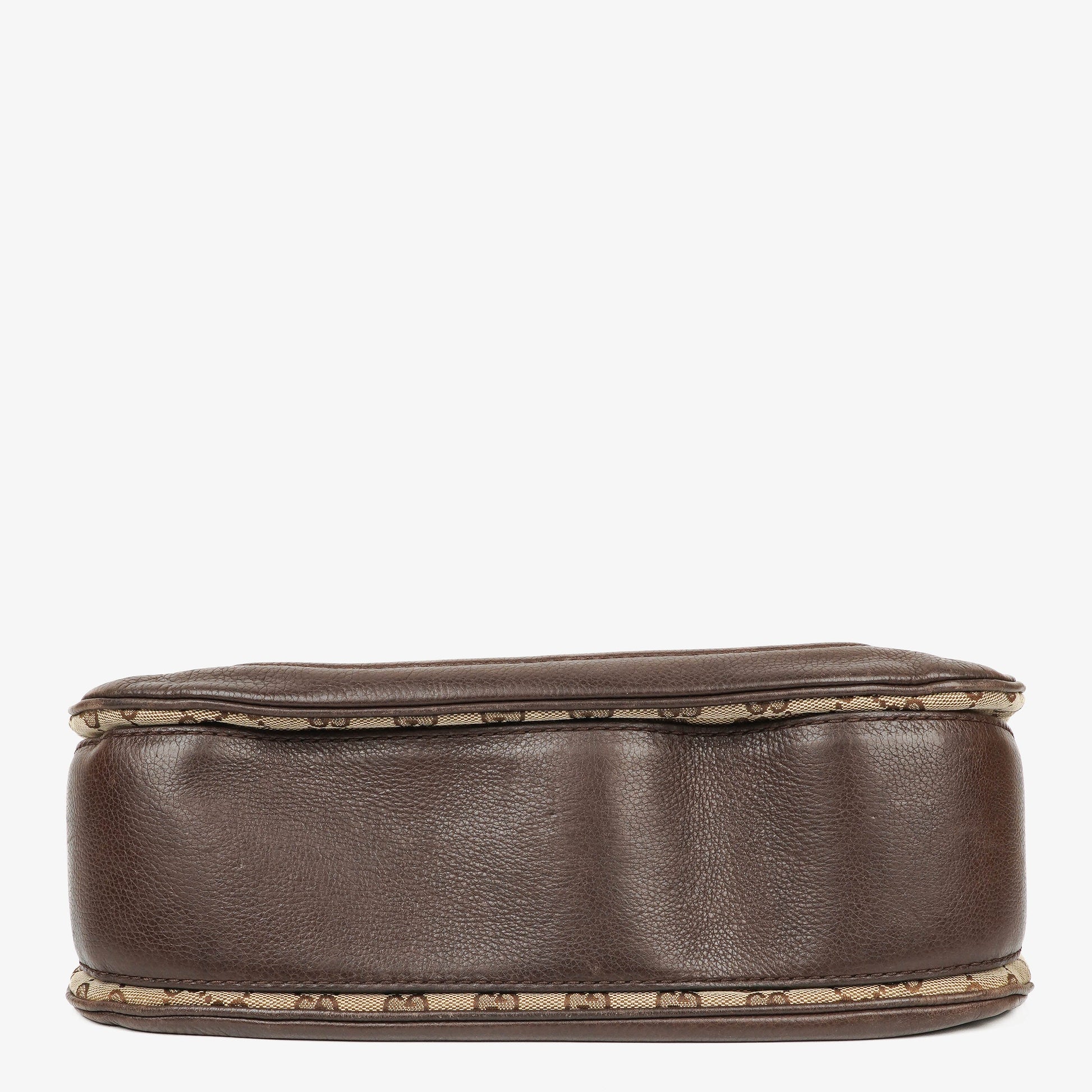 Gucci New Bamboo Top Handle Beige/Ebony GG Canvas und Leder Tasche