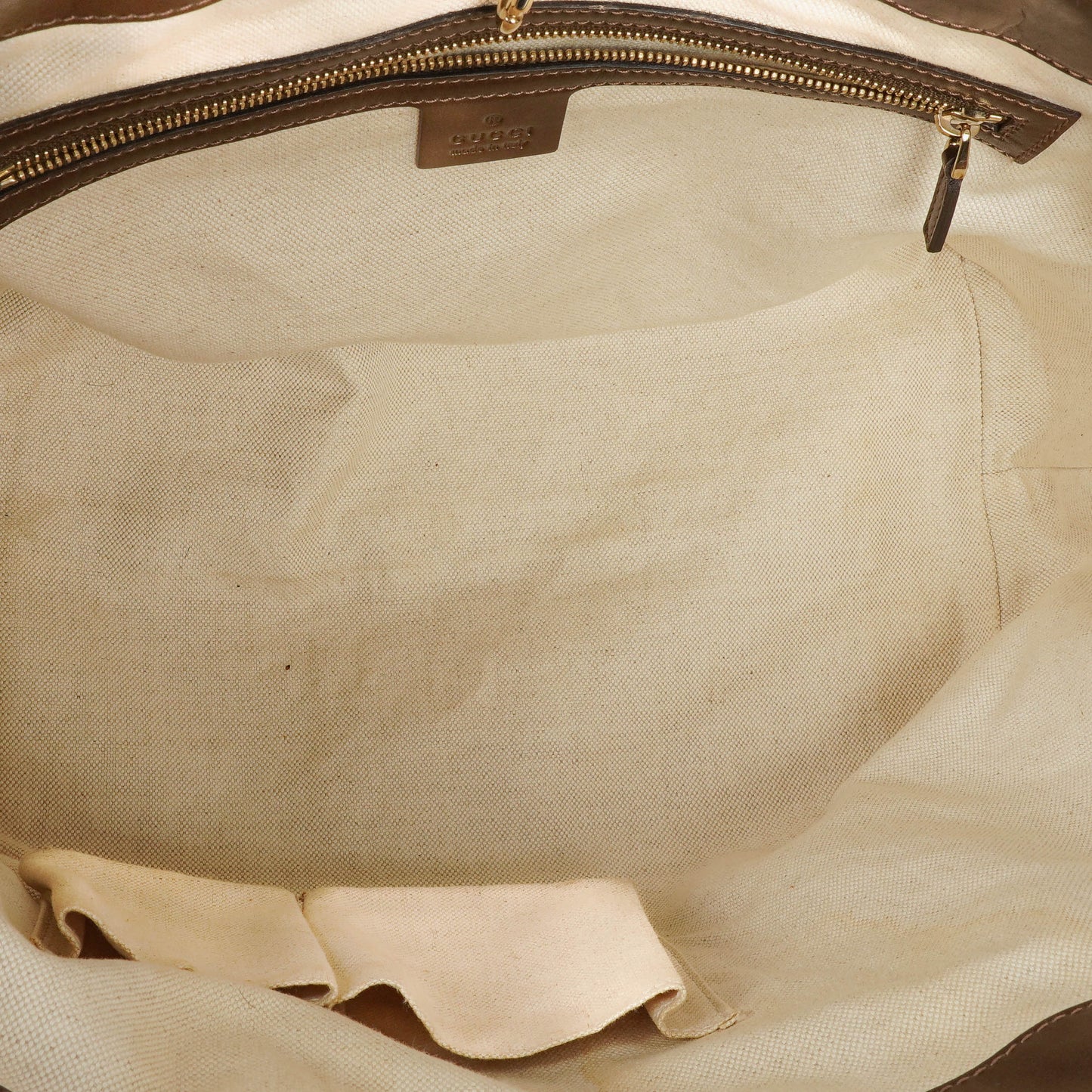 Gucci Guccissima Brown Metallic Leder Heart-Bit Top Handle Tote Bag