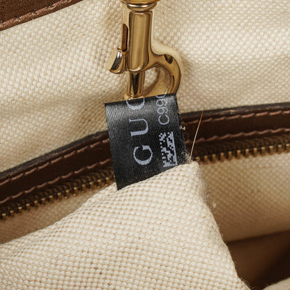 Gucci Guccissima Brown Metallic Leder Heart-Bit Top Handle Tote Bag