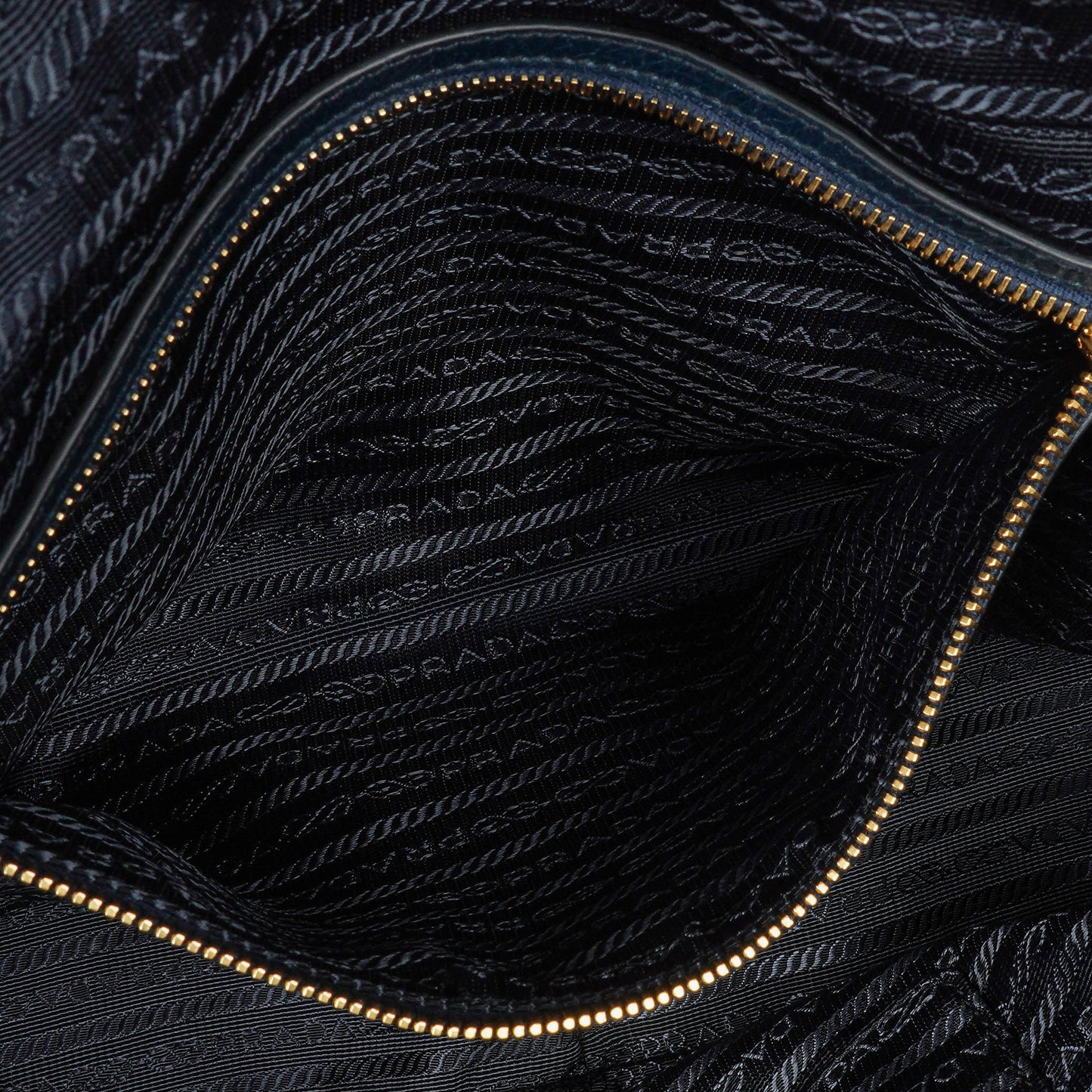 Prada Bauletto Vitello Denim Blue Shine Leder-Tasche