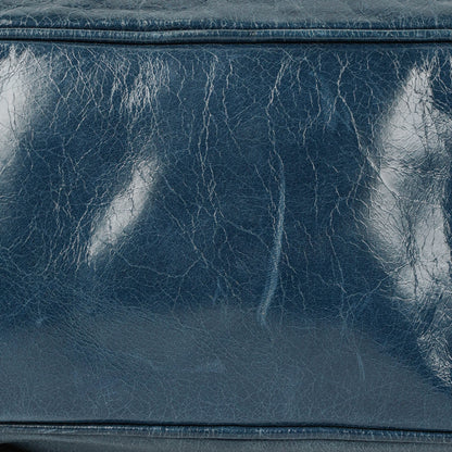 Prada Bauletto Vitello Denim Blue Shine Leder-Tasche