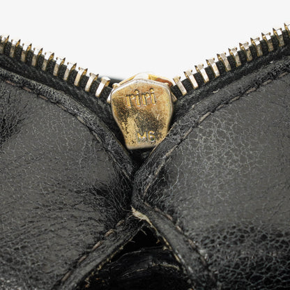 Miu Miu Vitello Black Bow Satchel Bag