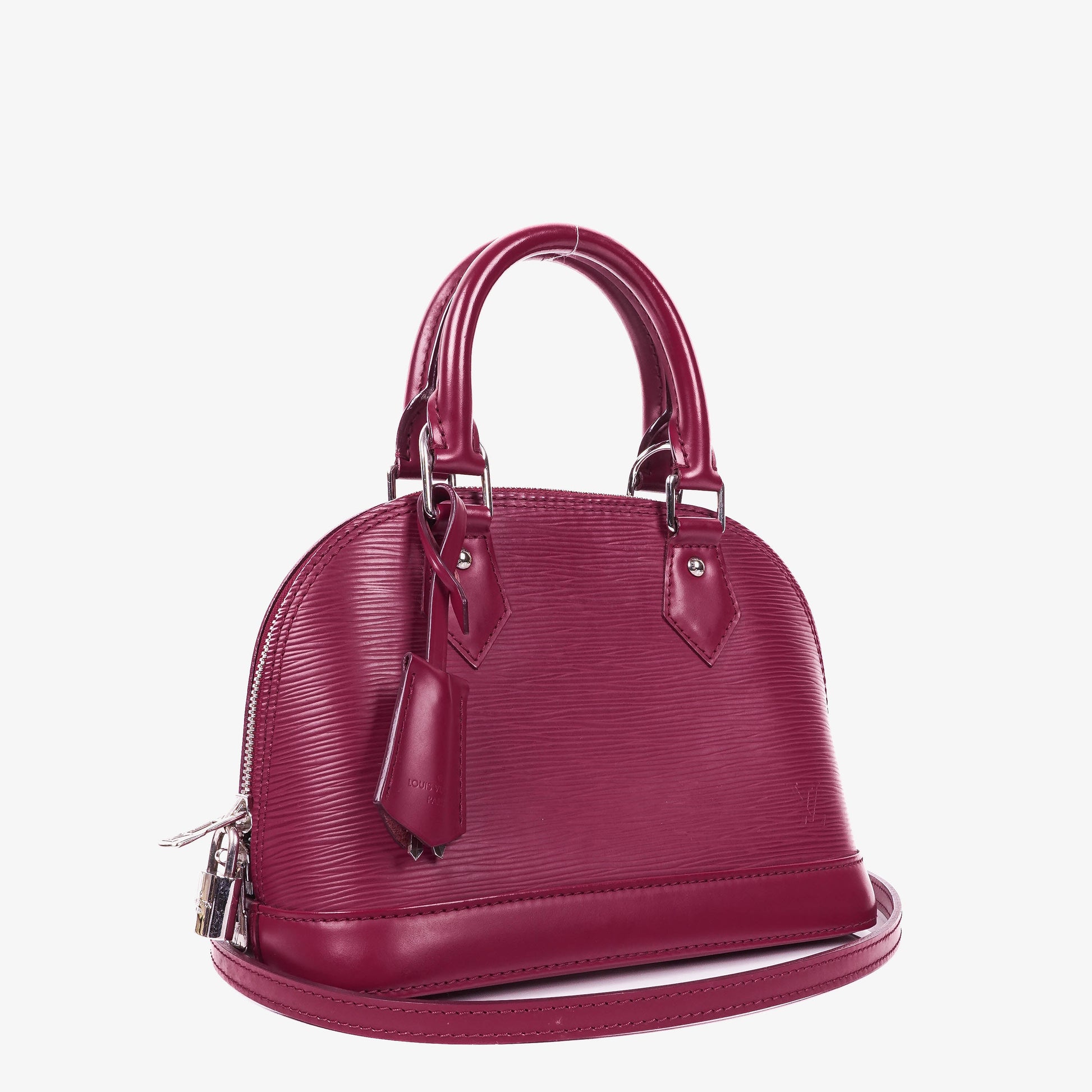 Louis Vuitton Alma BB EPI Fuchsia Leder-Handtasche