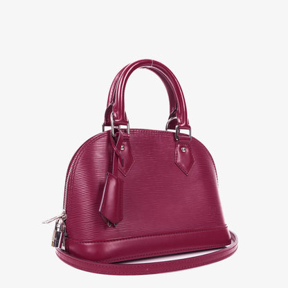 Louis Vuitton Alma BB EPI Fuchsia Leder-Handtasche