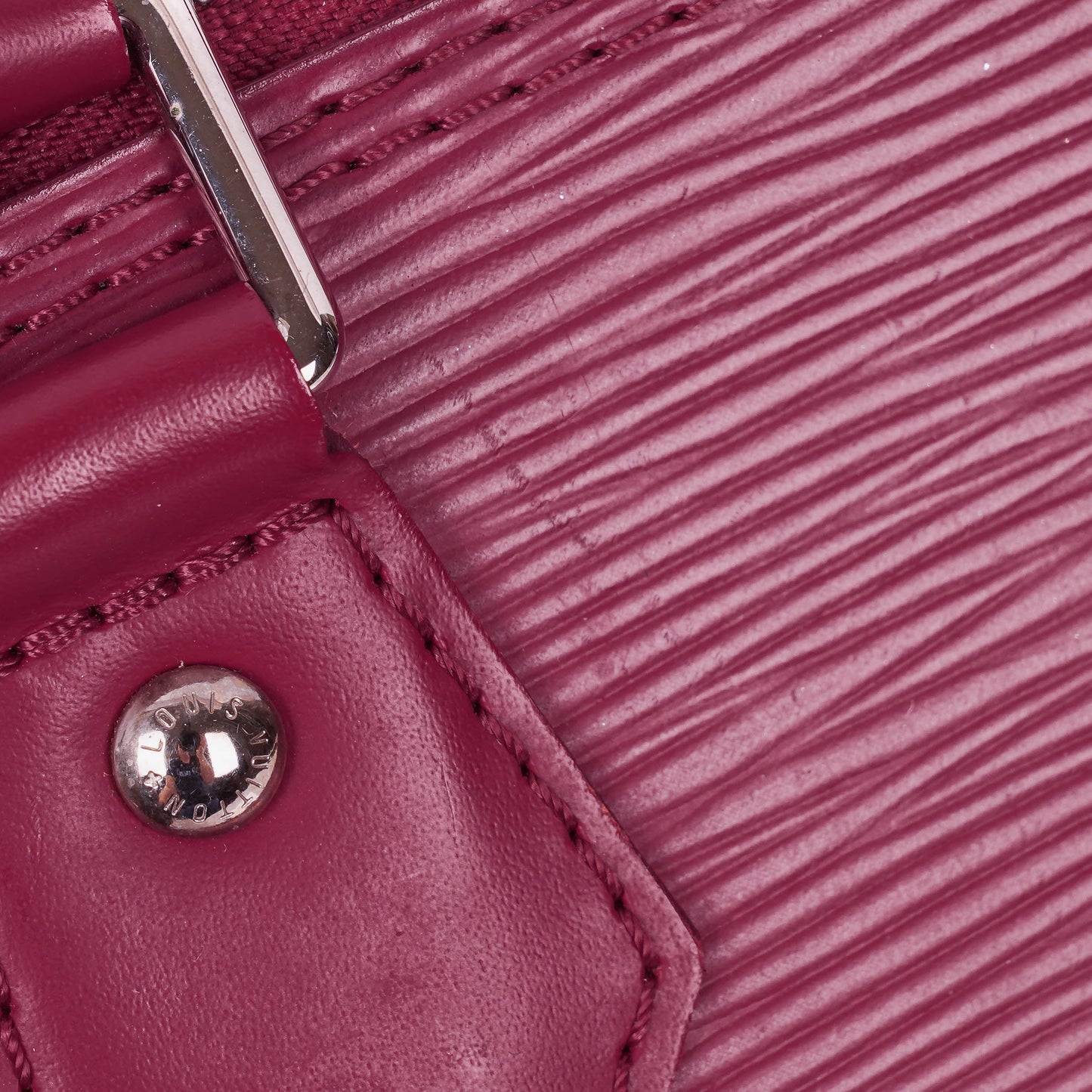 Louis Vuitton Alma BB EPI Fuchsia Leder-Handtasche