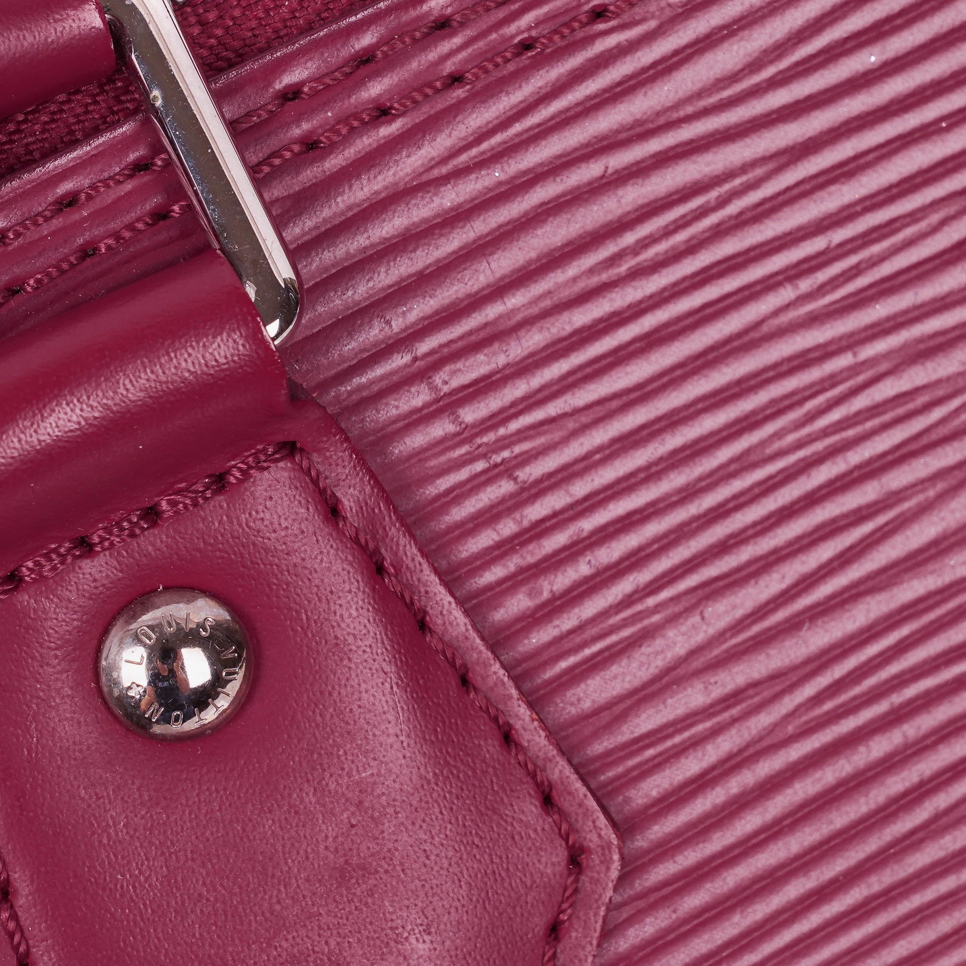 Louis Vuitton Alma BB EPI Fuchsia Leder-Handtasche