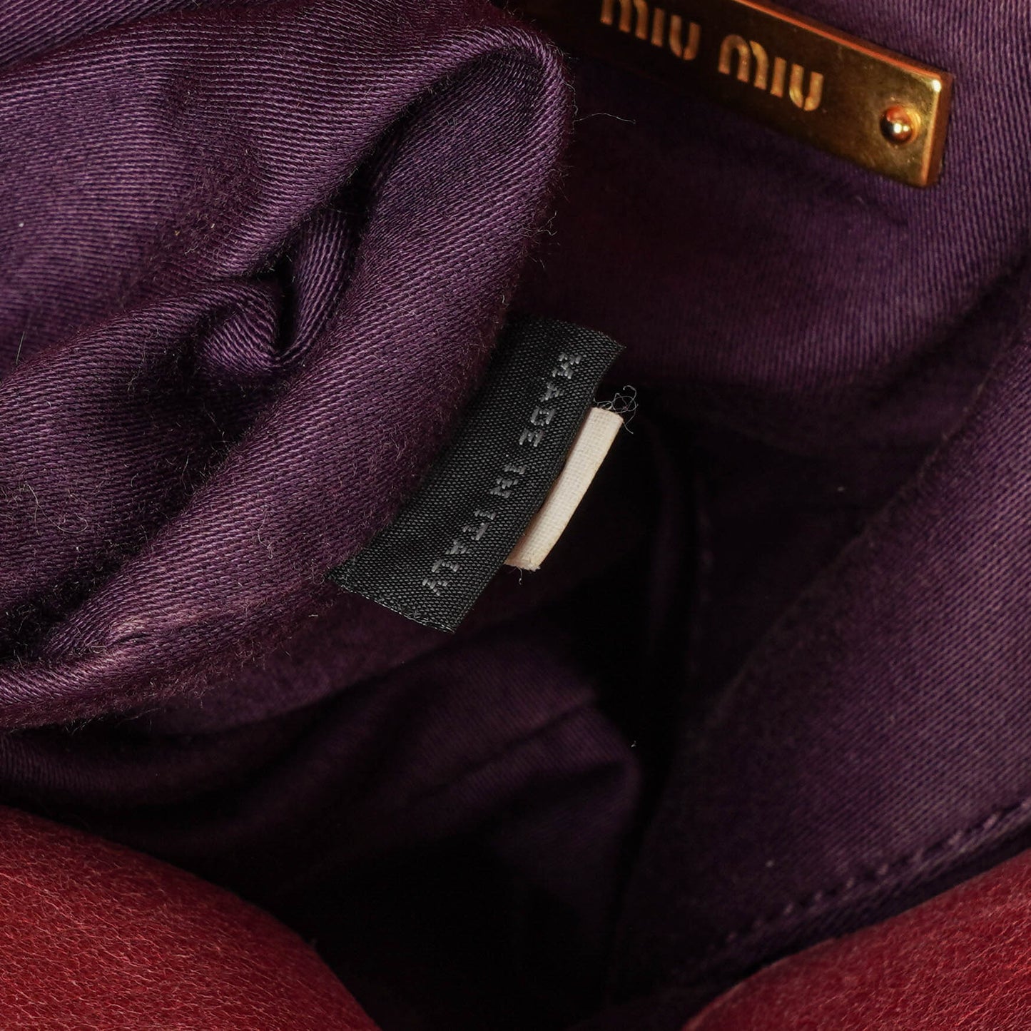 Miu Miu Vitello Bow Satchel Bag