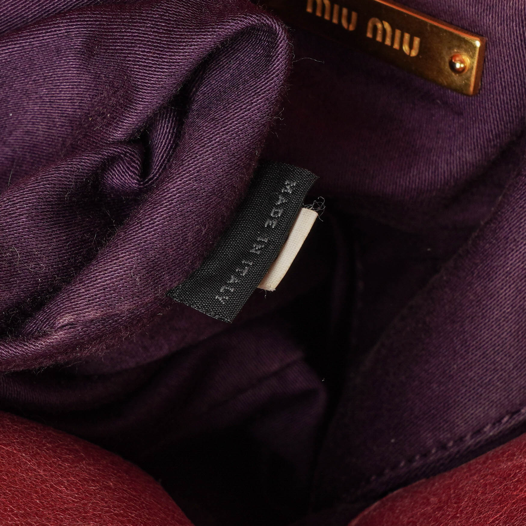 Miu Miu Vitello Bow Satchel Bag