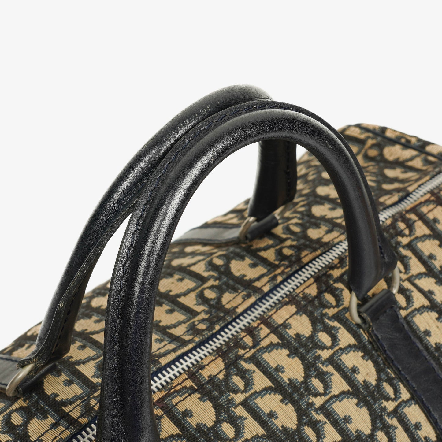 Christian Dior Trotter 40 Vintage Boston Tasche in Beige/Navy