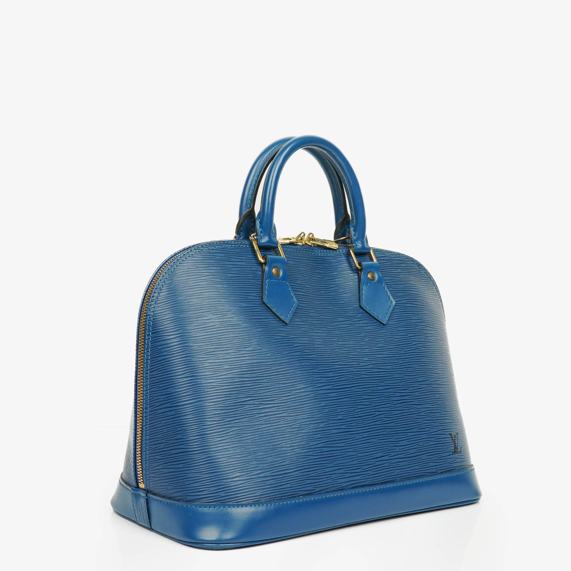 Louis Vuitton Alma PM Handtasche aus blauem Epi Leder