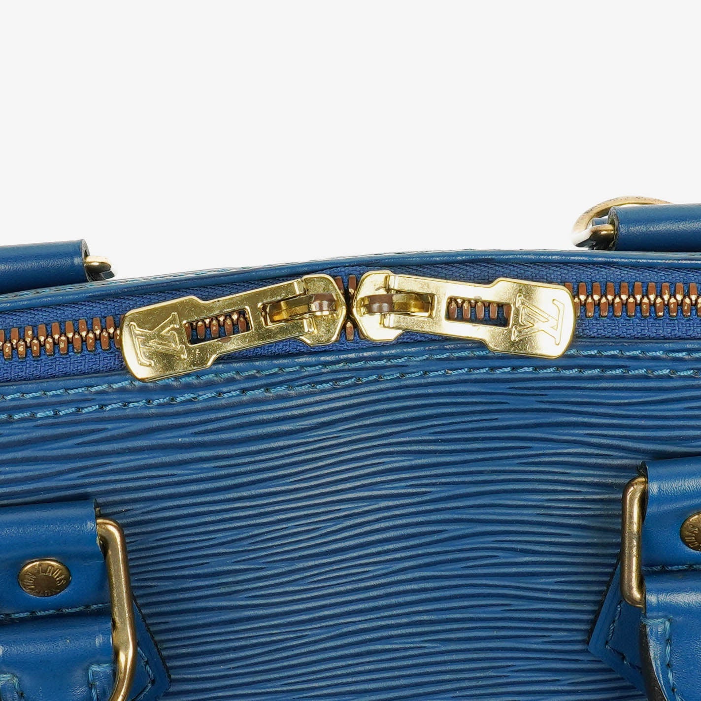 Louis Vuitton Alma PM Handtasche aus blauem Epi Leder