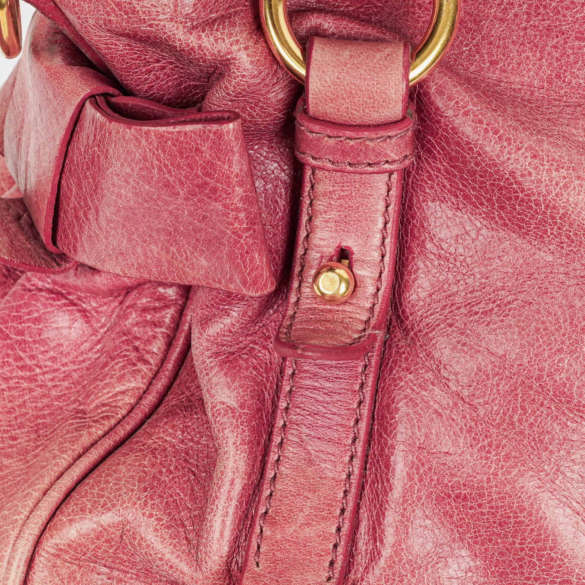 Miu Miu Vitello Bow Satchel Bag