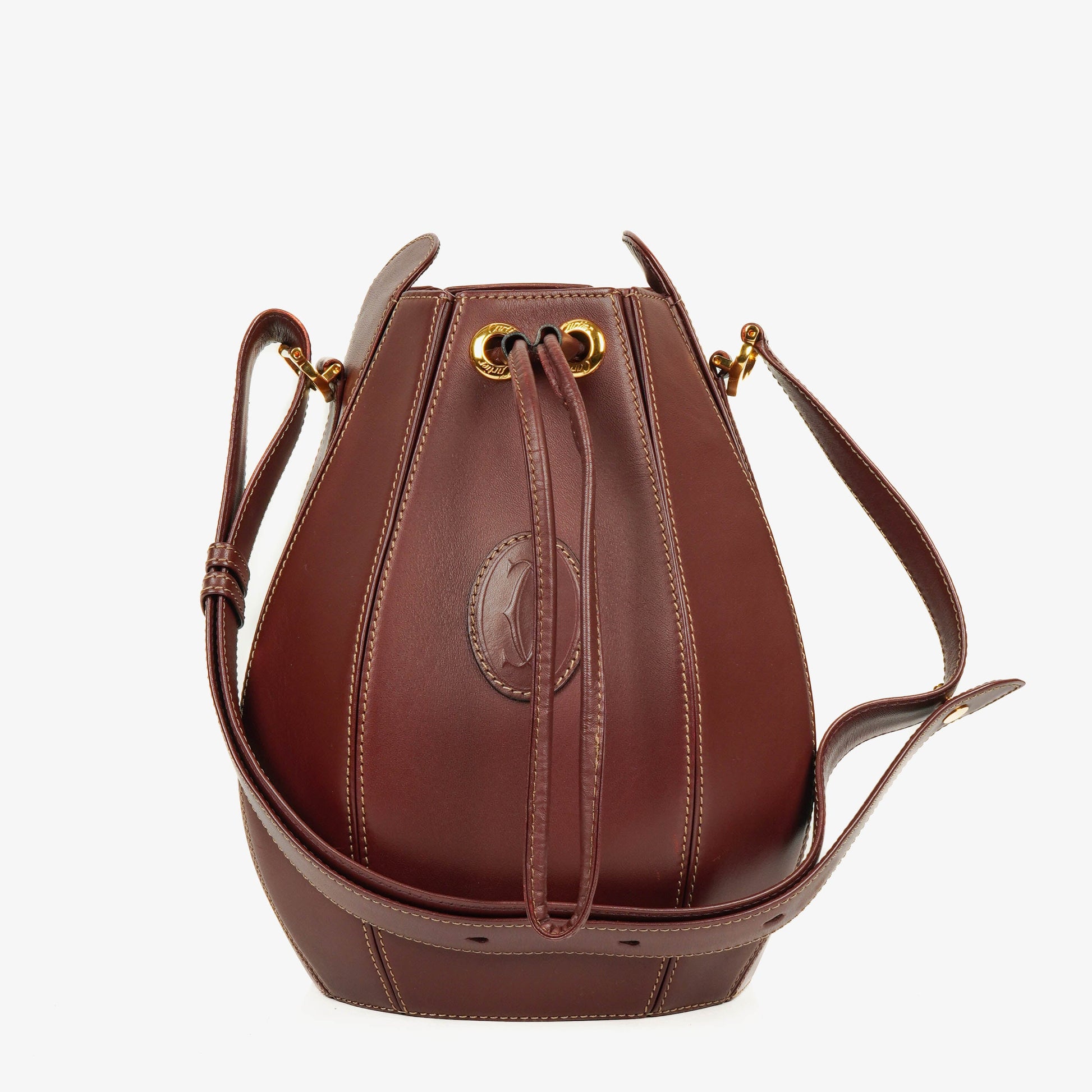 Cartier Must de Cartier Tasche aus burgunderrotem Leder