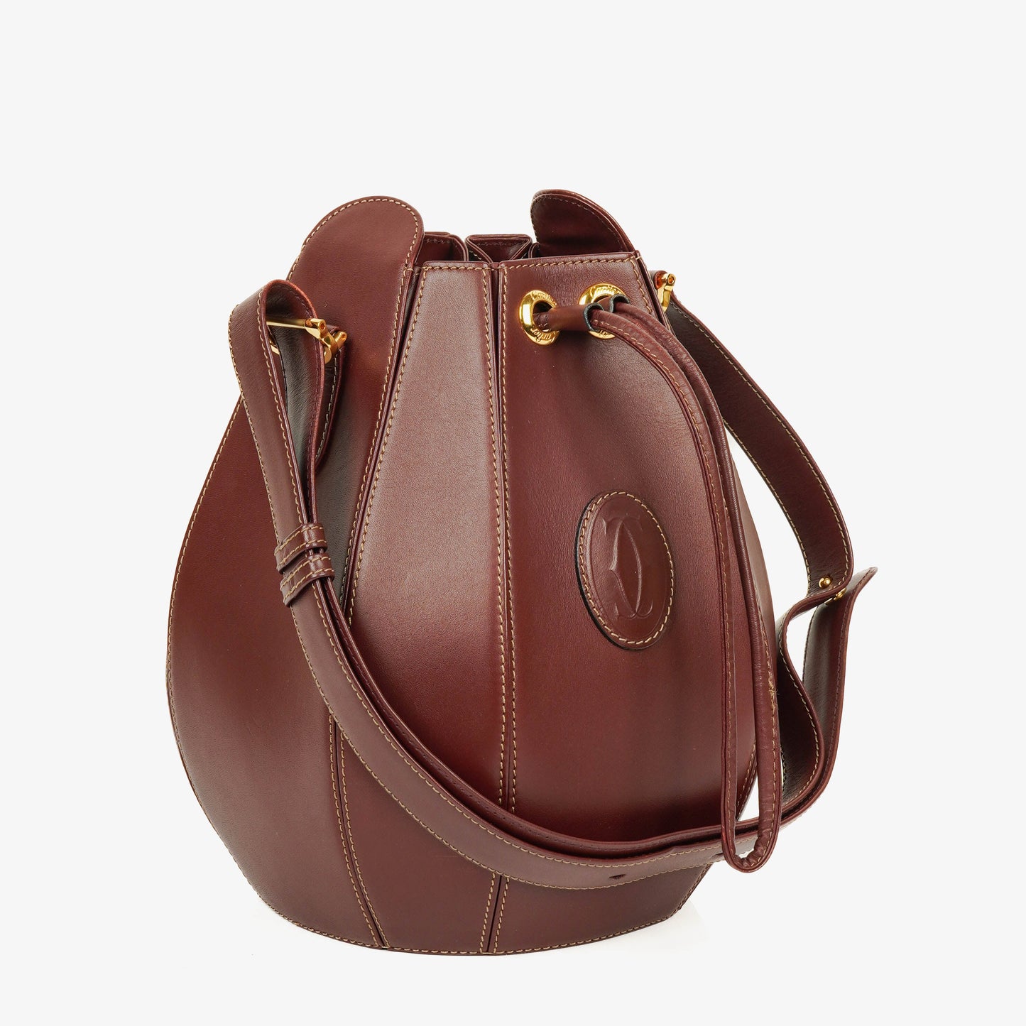 Cartier Must de Cartier Tasche aus burgunderrotem Leder