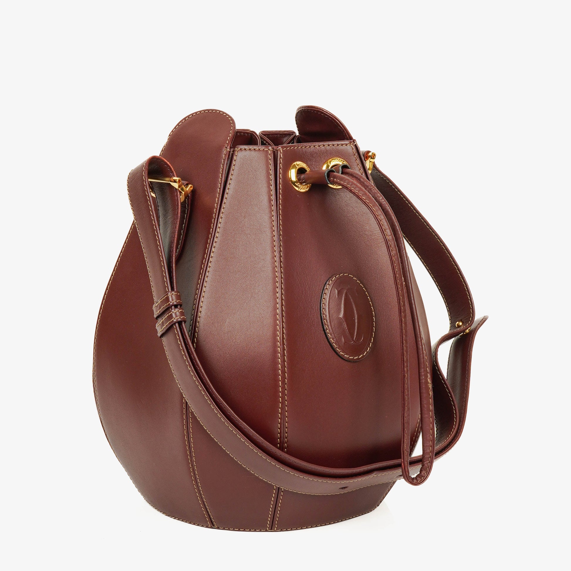 Cartier Must de Cartier Tasche aus burgunderrotem Leder