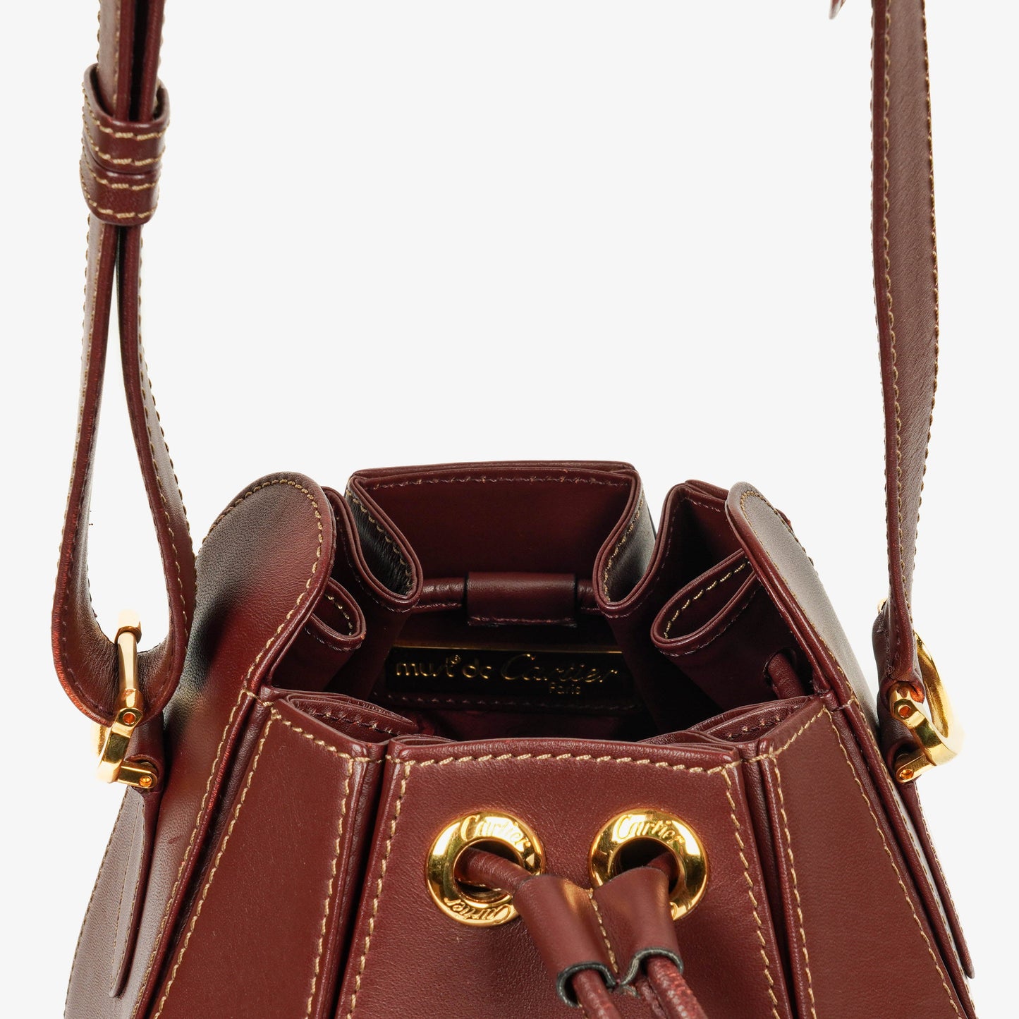 Cartier Must de Cartier Tasche aus burgunderrotem Leder