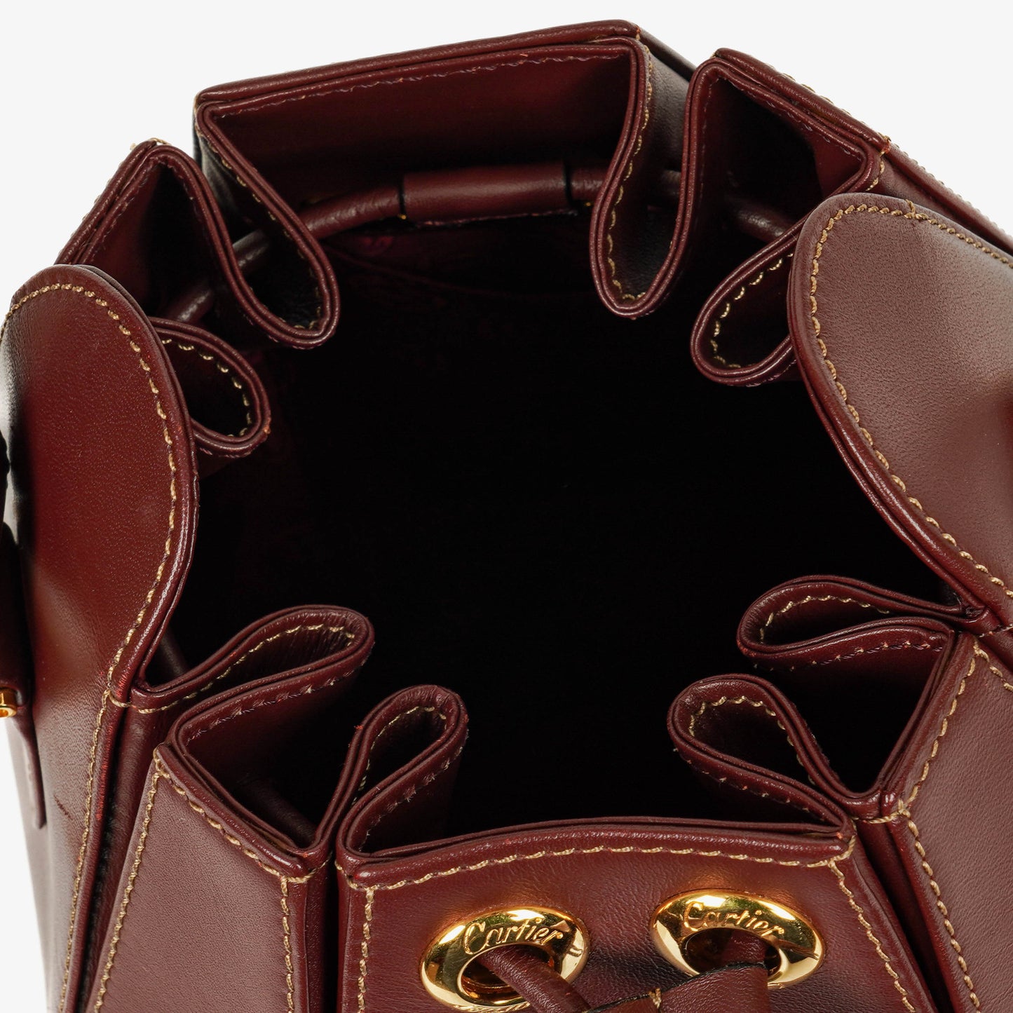 Cartier Must de Cartier Tasche aus burgunderrotem Leder