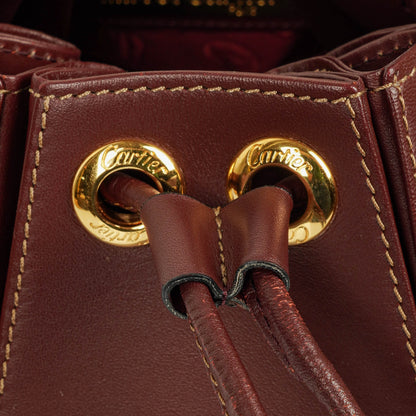 Cartier Must de Cartier Tasche aus burgunderrotem Leder