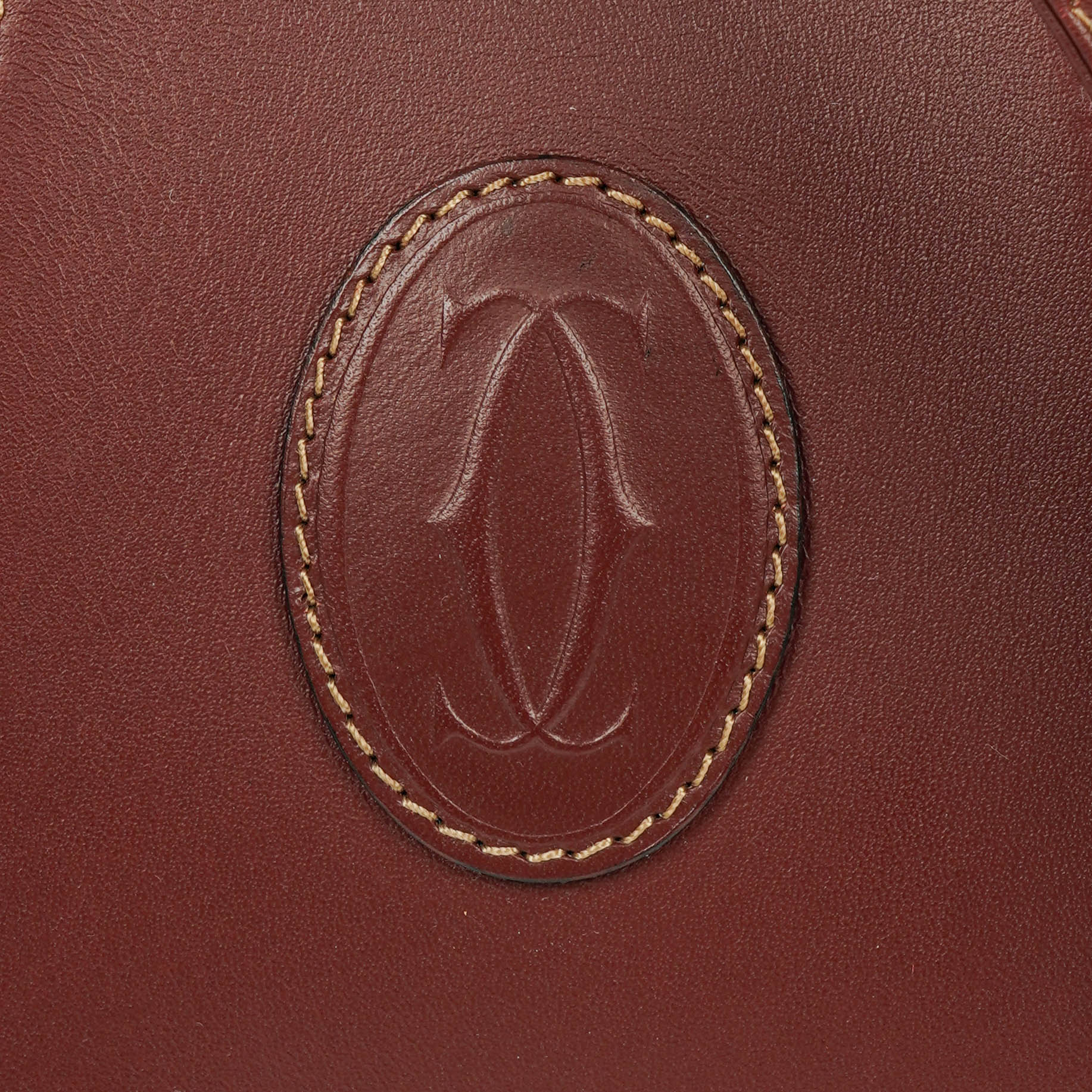 Cartier Must de Cartier Tasche aus burgunderrotem Leder