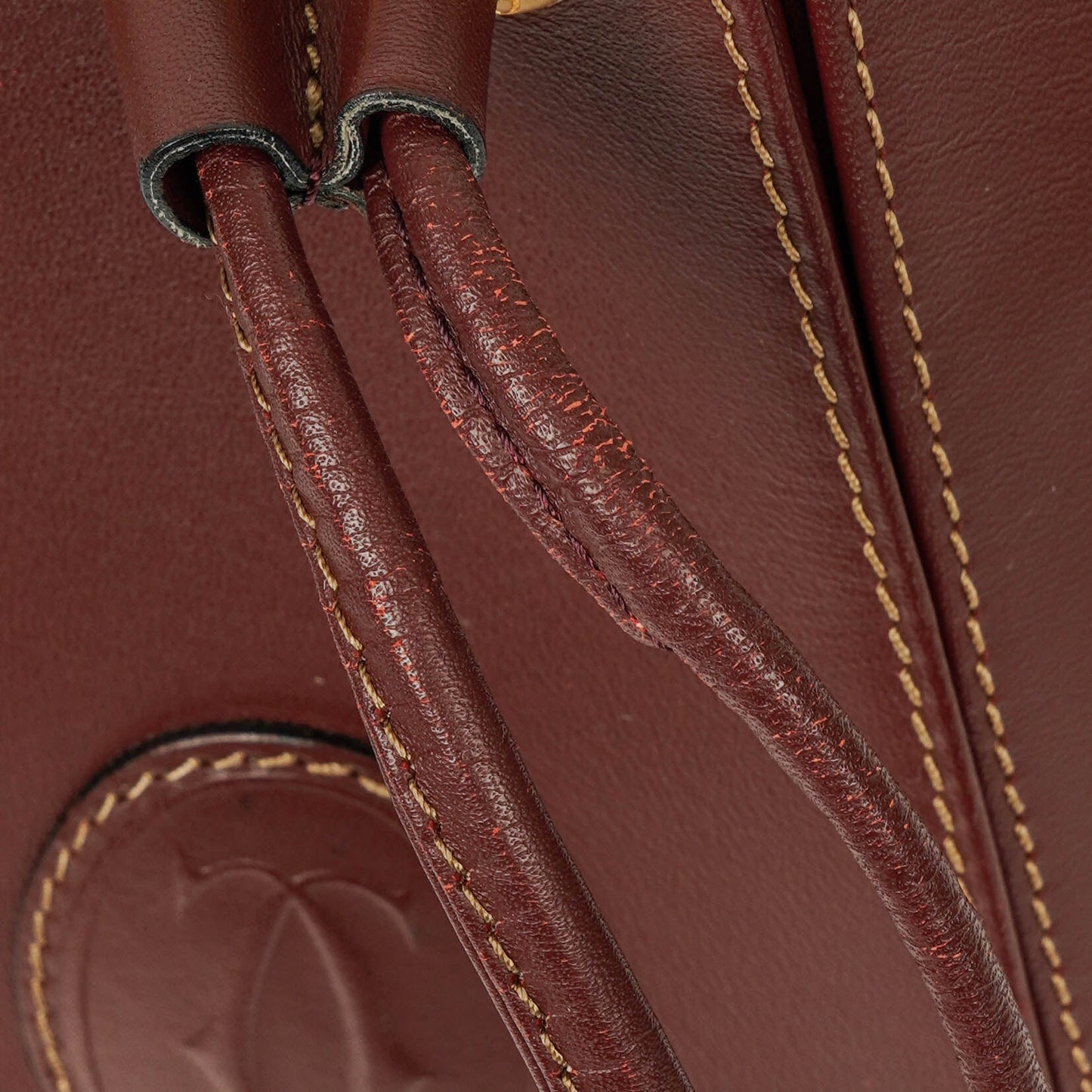 Cartier Must de Cartier Tasche aus burgunderrotem Leder