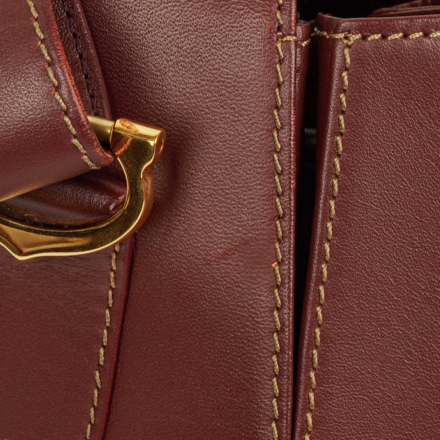 Cartier Must de Cartier Tasche aus burgunderrotem Leder