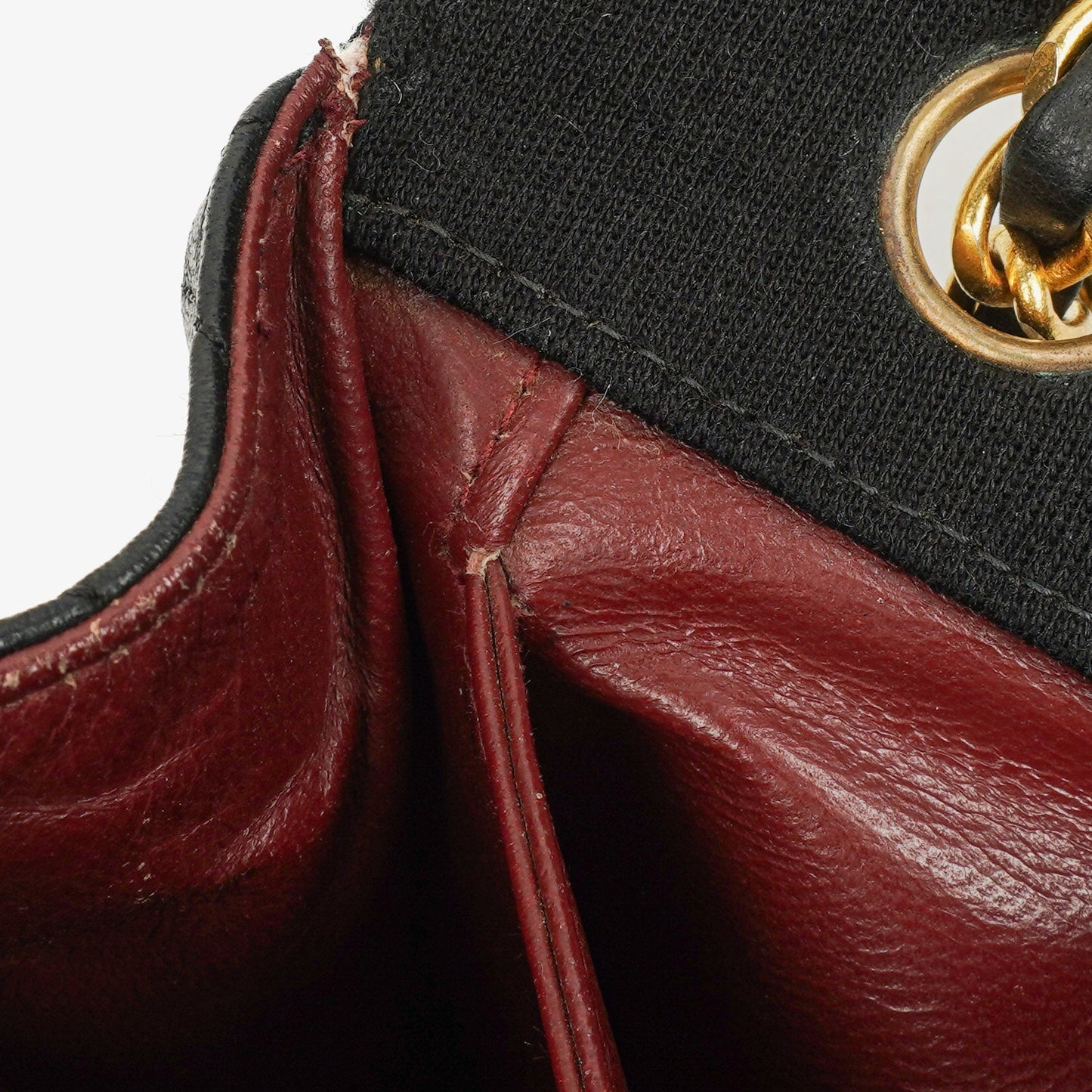 Chanel Medium Classic Vintage Single Flap Tasche aus gestepptem Lammleder und Jersey mit 24K vergoldeter Hardware