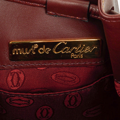 Cartier Must de Cartier Tasche aus burgunderrotem Leder
