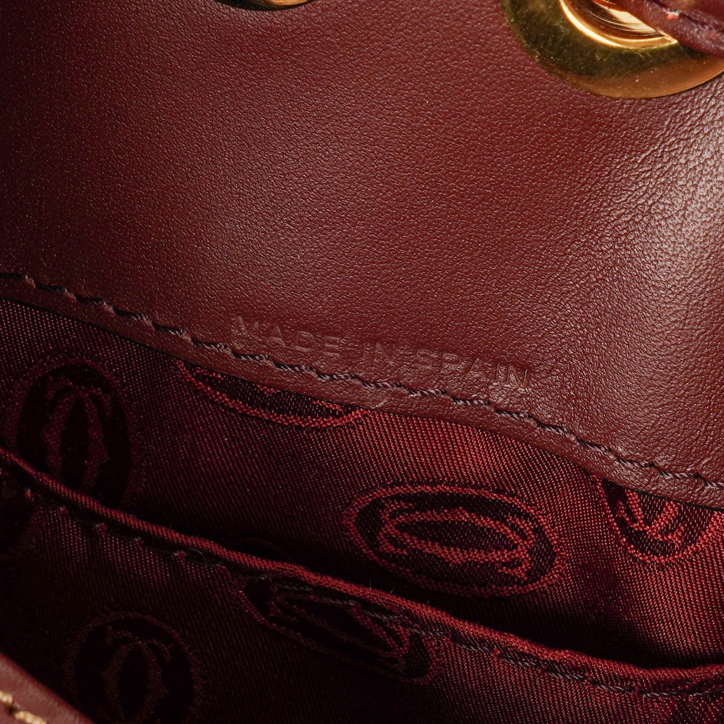 Cartier Must de Cartier Tasche aus burgunderrotem Leder